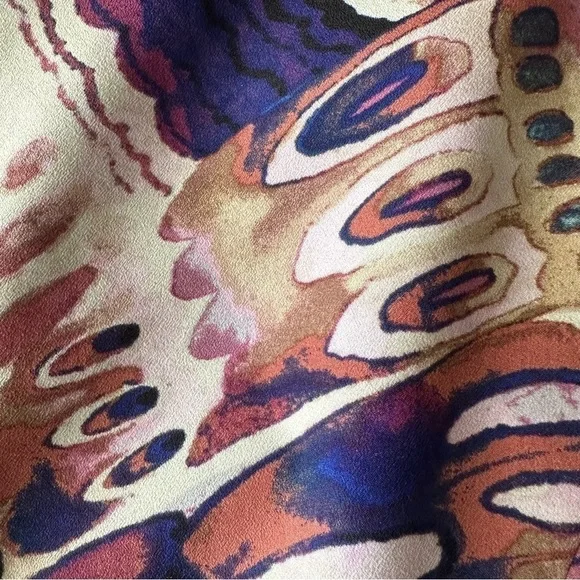 Bebe Womens Jacket size Large butterfly floral print - Picture 6 of 13